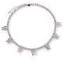 Jacruces Butterfly Necklace Tennis Chain Butterfly Choker Bling Iced CZ Butterfly Necklace Silver Women