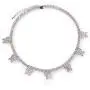 Jacruces Butterfly Necklace Tennis Chain Butterfly Choker Bling Iced CZ Butterfly Necklace Silver Women