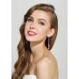 SBLING Platinum-Plated Color Change Multi-Teardrop Earrings Made with Aurora Borealis Swarovski Crystals