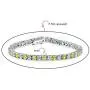 Bling Jewelry Alternating Round Cubic Zirconia 12.00 CT 4 Prong Basket Set Solitaire AAA CZ Tennis Bracelet for Women Prom Bride Silver Plated Simulated Jewel Color Birthstone 7.5 Inch