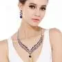 EVER FAITH Womens Austrian Crystal Decorative Leaf Teardrop Necklace Earrings Set EVER FAITH Womens Austrian Crystal Decorative Leaf Teardrop Necklace Earrings Set