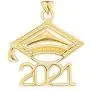 Certified 14k Gold Class of 2021 Graduation Cap Charm Pendant Certified 14k Gold Class of 2021 Graduation Cap Charm Pendant
