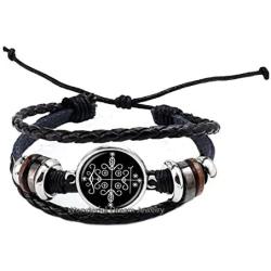 Fashion papa legba Voodoo Bangle Ritual Altar Bangle Occult Medallion Bangle Bracelet Jewelry，PU195