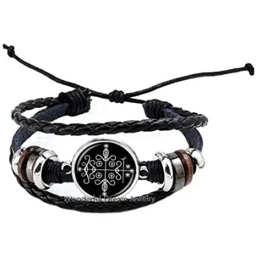 Fashion papa legba Voodoo Bangle Ritual Altar Bangle Occult Medallion Bangle Bracelet Jewelry，PU195