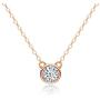 AINUOSHI 925 Sterling Silver 0.5 Carat Sparkling Cz Mouse Pendant Necklace Gifts For Women Teenage Girls(3 Colors Plated)