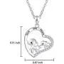 925 Sterling Silver Mother Daughter Jewelry Elephant Heart Pendant Necklace Engraved love you more for Women Girls 925 Sterling Silver Mother Daughter Jewelry Elephant Heart Pendant Necklace Engraved love you more for Women Girls