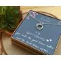 EFYTAL Best Friend Gifts, Sterling Silver Studded Ring Interlocking Infinity Circles Necklace, Friendship Necklaces, Jewelry Gift for BFF