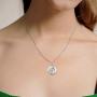 Waysles Pet Cremation Necklace Urn Pendant Necklace 925 Sterling Silver Jewelry Forever in My Heart Memorial Keepsake Jewelry with Fill Kit for Women/Girls(Cat/Dog Necklace)
