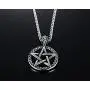 HUANIAN Stainless Steel Pentagram Pendant Necklace for Men Women Wiccan Jewelry HUANIAN Stainless Steel Pentagram Pendant Necklace for Men Women Wiccan Jewelry