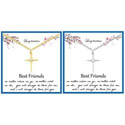 Long tiantian Best Friend Nnecklace for 2 Cute Elephant Butterfly Necklace Sun Evil Eye Cross Pendant Necklace for Girls Best Friend Necklaces Mermaid Tail Infinity Jewelry for Women