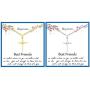 Long tiantian Best Friend Nnecklace for 2 Cute Elephant Butterfly Necklace Sun Evil Eye Cross Pendant Necklace for Girls Best Friend Necklaces Mermaid Tail Infinity Jewelry for Women