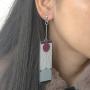 Demon Slayer Tanjiro Earrings Tanjirou Anime Cosplay Earrings Dangle Earrings Halloween Accessories