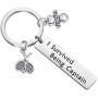 MAOFAED Tennis Gift Tennis Player Gift Tennis Coach Gift Tennis Captain Gift Tennis Team Gift I Survived Being Captain Tennis Keychain
