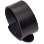 Mgutillart Punk Alloy Buckle Cuff Wristband Wide Leather Bracelet