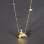 AILUOR Tiny Cute Gold Bee Necklace, Fashion Charm Topaz Crystal Rhinestone Honeybee Bumble Bee Pendant Jewelry Women Girl Gifts AILUOR Tiny Cute Gold Bee Necklace, Fashion Charm Topaz Crystal Rhinestone Honeybee Bumble Bee Pendant Jewelry Women Girl Gifts