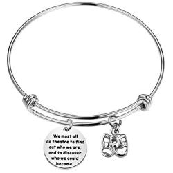 BAUNA Theatre Kechain Muse Comedy Tragedy Mask Actor Actress Keychain We Must All Do Theatre to Find Out Who We are and to Discover Who We Could Become