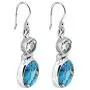 YoTreasure Turquoise Blue Topaz 925 Sterling Silver Dangle Earrings jewelry