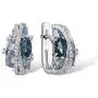 Santuzza 925 Sterling Silver Twisted Earrings Shimmering Cubic Zirconia Trendy Jewelry for Women (Amethyst/Blue Spinel) Santuzza 925 Sterling Silver Twisted Earrings Shimmering Cubic Zirconia Trendy Jewelry for Women (Amethyst/Blue Spinel)