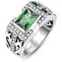 Merthus Antique Style Jewelry Synthetic Black Spinel CZ Halo 925 Sterling Silver Wedding Band Ring for Men Merthus Antique Style Jewelry Synthetic Black Spinel CZ Halo 925 Sterling Silver Wedding Band Ring for Men