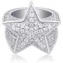 TOPGRILLZ 14K Gold or White Gold 6 Times Plated 3D Star Hip Hop Iced Out Lab Diamond 5A+ Cubic Zirconia Bling Fashion Ring for Men and Women Boys Jewelry Gift TOPGRILLZ 14K Gold or White Gold 6 Times Plated 3D Star Hip Hop Iced Out Lab Diamond 5A+ Cubic Zirconia Bling Fashion Ring for Men and Women Boys Jewelry Gift