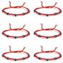5-6 Pcs Evil Eye String Kabbalah Bracelets Hamsa Hand Hand-Woven Adjustable Red Rope Cord Thread Braided Bracelet Fatima Hand Ancient Friendship Charm Anklet for Protection and Luck Women Girl Jewelry