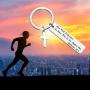 MAOFAED Religious Jewelry Bible Verse Keychain Run with Endurance The Race That is Set Before You Hebrews 12:1 Scripture Keychain