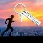 MAOFAED Religious Jewelry Bible Verse Keychain Run with Endurance The Race That is Set Before You Hebrews 12:1 Scripture Keychain