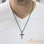 555Jewelry Stainless Steel Cross Adjustable Rolo Chain Pendant Necklace 16-28 Inches