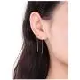 2pcs 14k Gold Plated 925 Sterling Silver Cute Dainty Ear Threads Thin Long Chain Dangle Bar Earrings | 4 inch Earring Threader Jewelry Findings SS339-4 2pcs 14k Gold Plated 925 Sterling Silver Cute Dainty Ear Threads Thin Long Chain Dangle Bar Earrings | 4 inch Earring Threader Jewelry Findings SS339-4