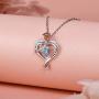 I Love You to The Moon and Back Necklace for Women 925 Sterling Silver Rose Flower Necklace Jewelry Gifts for Women Mom Wife Girls