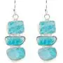 Sterling Silver With Amazonite Multi Gemstone Wholesale Fashion Jewelry Drop Earrings