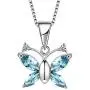 Aurora Tears Flamingo Necklace/Earrings Women 925 Sterling Silver Bird Butterfly Pendant/Dangle Birthstone Gift for Girls Birthday Dating Birth Jewelry