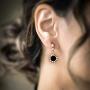 Donlin 18K Gold-plated Stainless Steel Black Earrings for Women