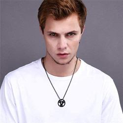U7 Men Women Fitness Dumbbell Necklace Stainless Steel Weight Plate Barbell Chain Pendant Necklace,Customizable