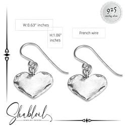 SHABLOOL Earring Sterling Silver 925 With Gemstone Silver Serenity Earrings An Essential Gift For Her Birthday Mothers Day Teen Gift Beautiful Fine Detailing Woman Handmade Jewelry