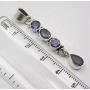 SilverStarJewel Sterling Silver Natural Iolite Long Pendant 1.8'' 3.5 Grams Wholesale Gift