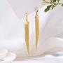 Tassel Dangle Earrings 18k Gold Plated Long Metal Chain Drop Earrings Minimalist Huggie Hoop Fringe Earrings For Women Girls Kids Dainty Hypoallergenic Earrings Christmas Thanksgiving Day Gifts