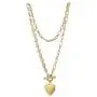 Kumshunie Heart Picture Locket Necklace Toggle Clasp Pendant 18K Gold Plated Choker Jewelry for Men Women