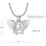 Minicremation Cremation Jewelry Urn Necklace for Ashes, Flying Pig Memorial Pendant Made of 316L Stainless Steel, Keepsakes Locket Four Colors Can be Choose.