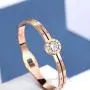 PAPAGENA Unique Design Stylish Bracelet Bangles for Women Girls Gold/Rose Gold Plated Titanium Steel Bracelets Christmas Gift