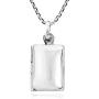 AeraVida Cute & Engravable Rectangular Locket .925 Sterling Silver Pendant Necklace