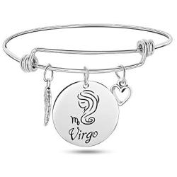 Zodiac Bracelets for Women Constellation Bracelet Silver Zodiac Bangle Bracelet Zodiac Charms Bracelets Horoscope Astrology Zodiac Sign Jewelry