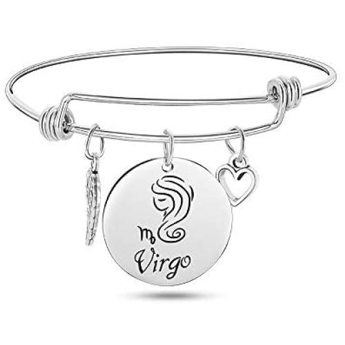 Zodiac Bracelets for Women Constellation Bracelet Silver Zodiac Bangle Bracelet Zodiac Charms Bracelets Horoscope Astrology Zodiac Sign Jewelry