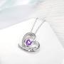 Mothers Day Birthday Gifts for Her Sterling Silver Necklace Apirl Birthstone Aquamarine Simulated Diamond Necklace Amethyst Emerald Pearl Garnet Necklace