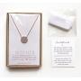 A+O Gift for Mom, Aunt, Grandma - CZ Pave Disc Necklace in Sterling Silver, Gold Vermeil, Rose Gold Vermeil