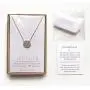 A+O Gift for Mom, Aunt, Grandma - CZ Pave Disc Necklace in Sterling Silver, Gold Vermeil, Rose Gold Vermeil