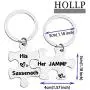 HOLLP Outlander Gifts Outlander Puzzle Keychain His Sassenach and Her JAMMF Keychain Sasenach Inspired Jewelry Gift Jamie Fraser Gifts for Outlander Fans