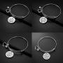 Teacher Appreciation Gift Idea - 3PCS Stainless Steel Expendable Inspirational Bangle Bracelet Set, Best Teacher Jewelry, Thank You Gifts for Women, Christmas Birthday (3PCS)