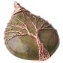 ZHEPIN Vintage Tree of Life Wire Wrapped Copper Teardrop Natural Gemstones Pendant Necklace,with Gift Box