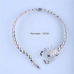 MIUNIKO Women Fashion Retro Diamond Studded Collars Short Scorpion Necklace Jewelry Accessories
